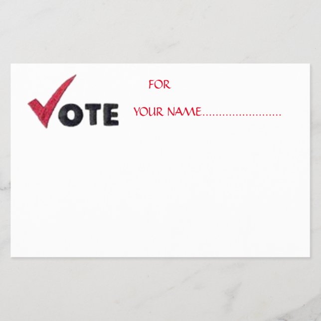PROSPECTUS 14 CM X 21,6 CM VOTEZ POUR VOTRE CANDIDAT.... (Devant)