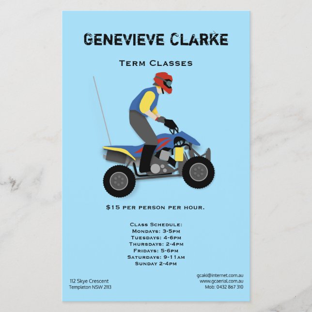 PROSPECTUS 14 CM X 21,6 CM VTT (Devant)