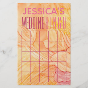 Prospectus 14 Cm X 21,6 Cm Wedding shower BINGOFresh Fleurs Design