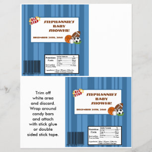 Prospectus 21,6 Cm X 24,94 Cm 2 Hershey's Grand Bar Wrapper All-Star Blue