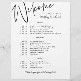 Prospectus 21,6 Cm X 24,94 Cm Accueil Itinéraire du week-end mariage