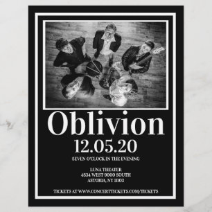 Prospectus 21,6 Cm X 24,94 Cm Affiche de concert de groupe musical