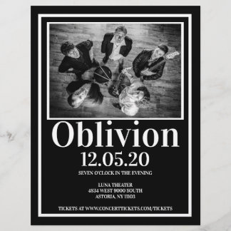 Prospectus 21,6 Cm X 24,94 Cm Affiche de concert de groupe musical