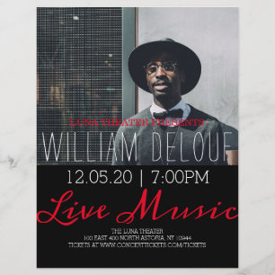 Prospectus 21,6 Cm X 24,94 Cm Affiche de concert de musique live
