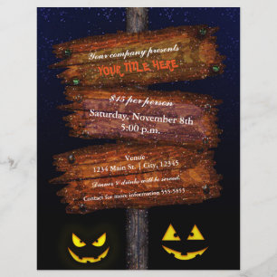 Prospectus 21,6 Cm X 24,94 Cm Affiche de fête de déguisement de citrouilles effr