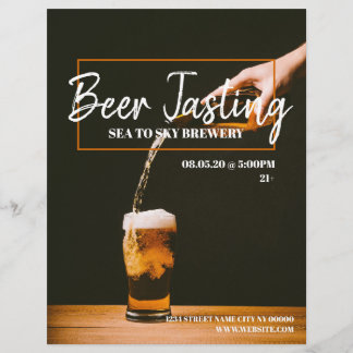Prospectus 21,6 Cm X 24,94 Cm Affiche de la brasserie de dégustation de bière