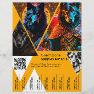 Prospectus 21,6 Cm X 24,94 Cm Affiche de vente de chiots