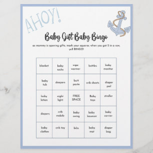 Prospectus 21,6 Cm X 24,94 Cm Ahoy Baby shower Game