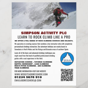 Prospectus 21,6 Cm X 24,94 Cm Alpine Mountaineer, Randonnée et Escalade Advert