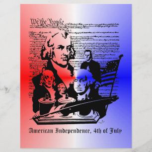 Prospectus 21,6 Cm X 24,94 Cm American Independence Day, 4 juillet Flyer