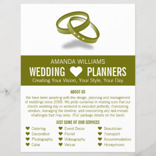 Prospectus 21,6 Cm X 24,94 Cm Anneaux de mariage liés, publicité pour l'annonceu