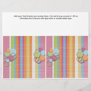 Prospectus 21,6 Cm X 24,94 Cm Anniversaire Custom Candy Bar Wrappers Party