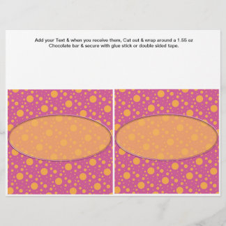 Prospectus 21,6 Cm X 24,94 Cm Anniversaire Custom Candy Bar Wrappers Party