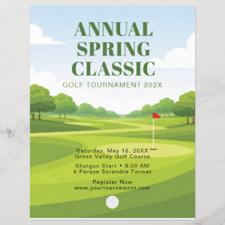 Prospectus 21,6 Cm X 24,94 Cm Annual Spring Classic Golf Tournament 