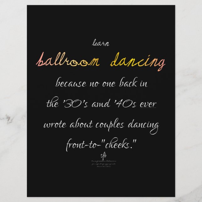 Prospectus 21,6 Cm X 24,94 Cm Apprendre la danse de salon Cava Rosa (Devant)