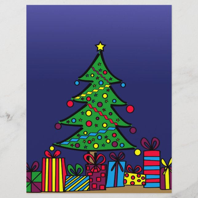 Prospectus 21,6 Cm X 24,94 Cm Arbre de Noël (Devant)
