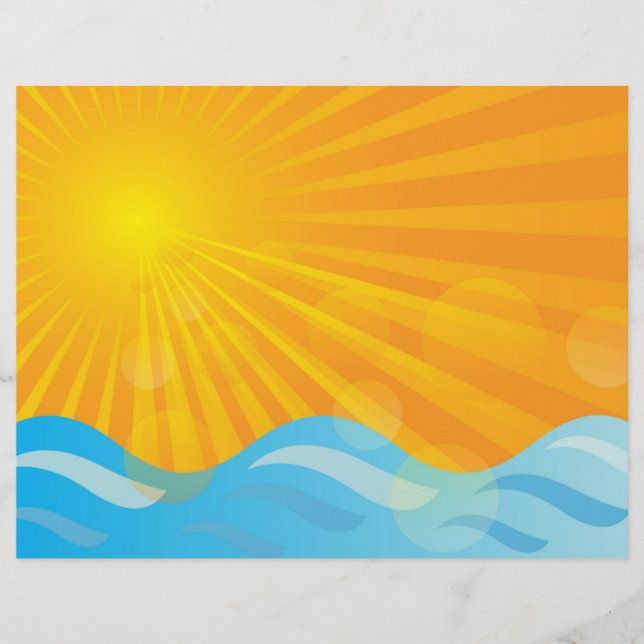 Prospectus 21,6 Cm X 24,94 Cm Arrière - plan chaud été (Devant)