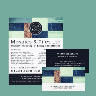 Prospectus 21,6 Cm X 24,94 Cm Assorted Tiles, Floorer, Tile Installer Advert