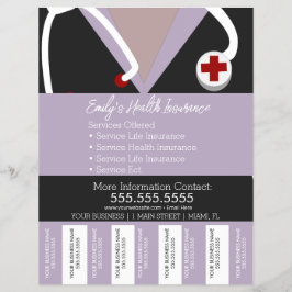 Prospectus 21,6 Cm X 24,94 Cm Assurance maladie Infirmière détachable Entreprise