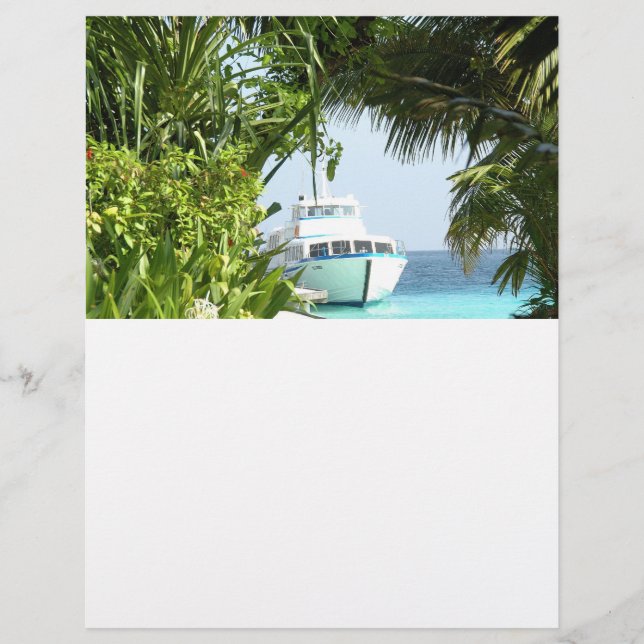 Prospectus 21,6 Cm X 24,94 Cm Bateau (Devant)