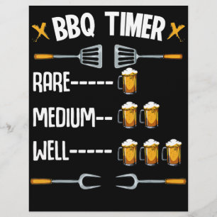 Prospectus 21,6 Cm X 24,94 Cm BBQ BBQ Timer Rare Moyen Bien Boisson Bière