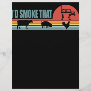 Prospectus 21,6 Cm X 24,94 Cm BBQ Id Fumer Que Barbeque Retro