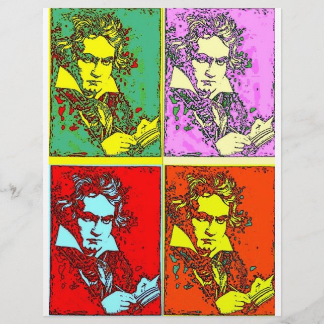 Prospectus 21,6 Cm X 24,94 Cm Beethoven pop-art (Devant)