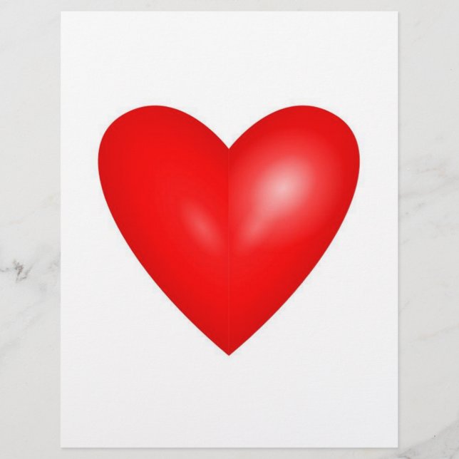 Prospectus 21,6 Cm X 24,94 Cm Big Red Valentine Heart (Devant)