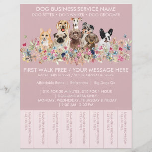 Prospectus 21,6 Cm X 24,94 Cm Billets À Budget Pour Promeneur De Chiens De Races