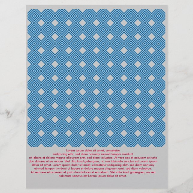 Prospectus 21,6 Cm X 24,94 Cm Bleu graphique blanc (Devant)