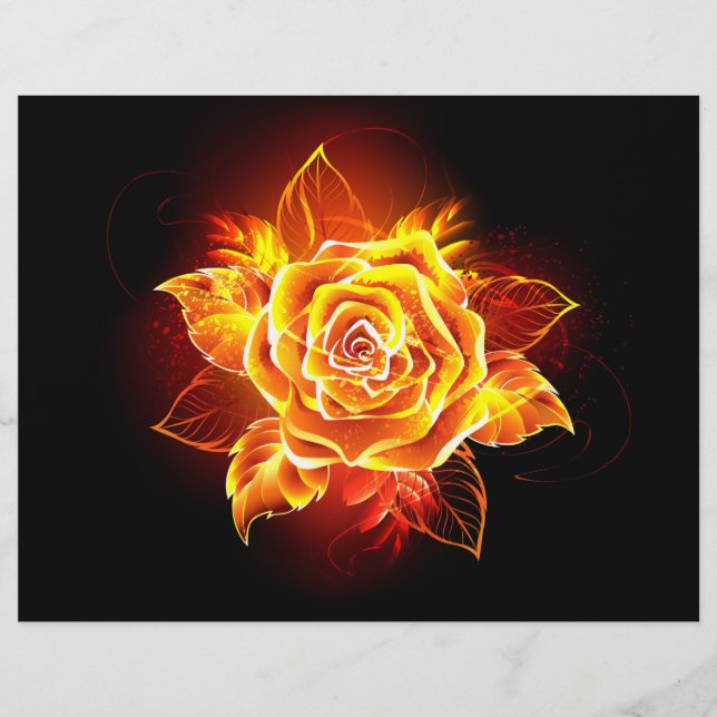Prospectus 21,6 Cm X 24,94 Cm Blooming Fire Rose (Devant)