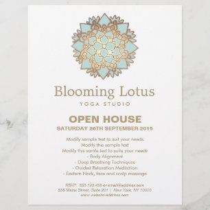Prospectus 21,6 Cm X 24,94 Cm Blue Lotus Mandala