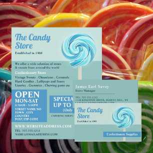 Prospectus 21,6 Cm X 24,94 Cm Blue Swirl Lollipop, Fournitures de confiserie Adv
