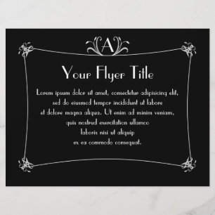 Prospectus 21,6 Cm X 24,94 Cm Bordure Elégante Personnalisable Avec Monogramme
