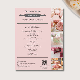 Prospectus 21,6 Cm X 24,94 Cm Boulangerie à rouleaux photo QR rose