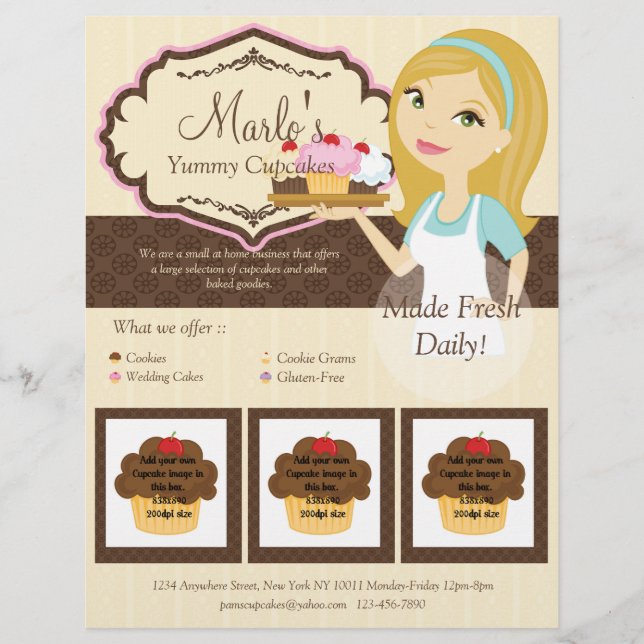 Prospectus 21,6 Cm X 24,94 Cm Brochure Blonde Baker Cupcake D12 avec photos D1c (Devant)
