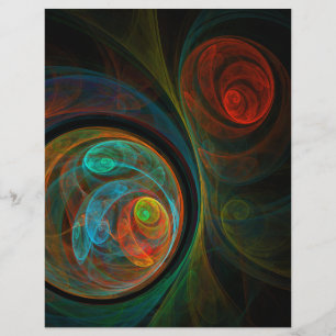 Prospectus 21,6 Cm X 24,94 Cm Brochure d'art Abstrait bleu de renaissance