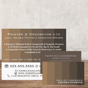 Prospectus 21,6 Cm X 24,94 Cm Brown Ombre Stripes, Peintre & Décorateur