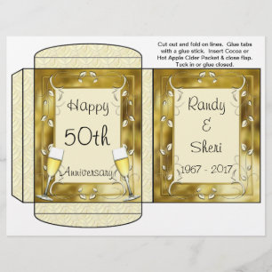 Prospectus 21,6 Cm X 24,94 Cm Cacao, Thé, Sachet de cidre Faveurs de jubilé d'or