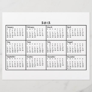 Prospectus 21,6 Cm X 24,94 Cm Calendrier 2012