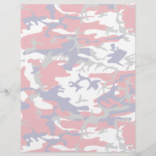 Prospectus 21,6 Cm X 24,94 Cm Camouflage, Bleu Blanc Rouge Gris, Militaire, Armé