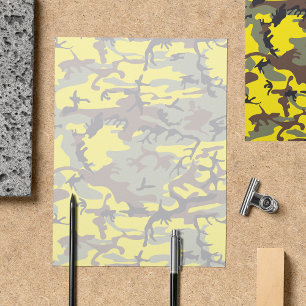 Prospectus 21,6 Cm X 24,94 Cm Camouflage jaune et Brown, Militaire, Armée