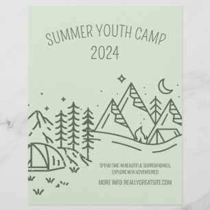 Prospectus 21,6 Cm X 24,94 Cm Camp de loisirs d'été, Camp d'été pour les jeunes