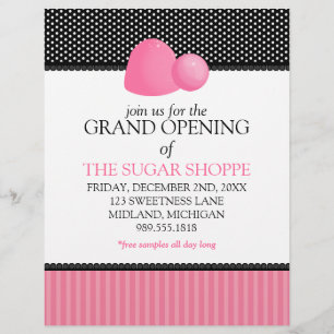 Prospectus 21,6 Cm X 24,94 Cm Candy Shop Grand Faire-part d'ouverture Flyers