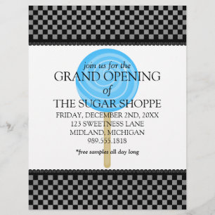 Prospectus 21,6 Cm X 24,94 Cm Candy Shop Grand Faire-part d'ouverture Flyers