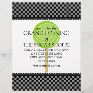 Prospectus 21,6 Cm X 24,94 Cm Candy Shop Grand Faire-part d'ouverture Flyers