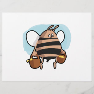 Prospectus 21,6 Cm X 24,94 Cm Caricature d'abeille