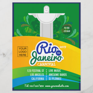 Prospectus 21,6 Cm X 24,94 Cm Carnaval de Rio de Janeiro personnalisée ajouter l