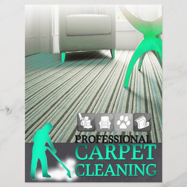 Prospectus 21,6 Cm X 24,94 Cm Carpet Cleaning Service Flyer (Devant)