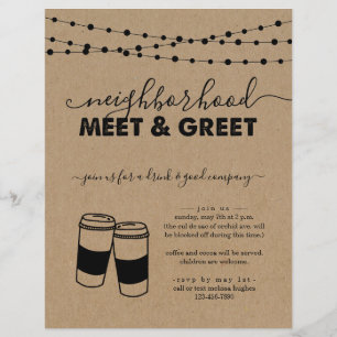 Prospectus 21,6 Cm X 24,94 Cm Carte d'invitation pour une fête de quartier